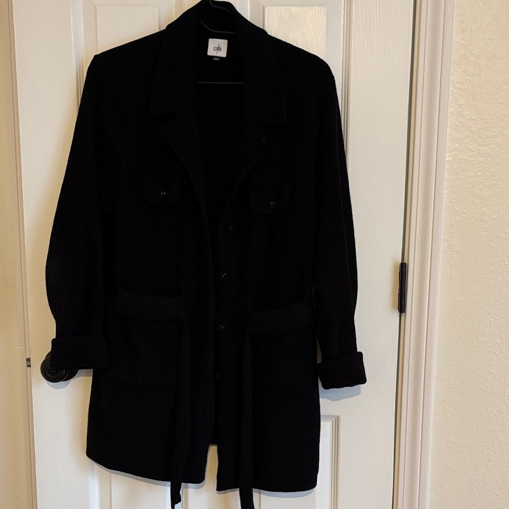 CAbi Classic Black Knit Cardigan